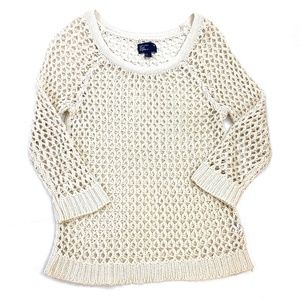 IBIZA SUNSETS Mesh Natural Cotton Top | M